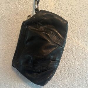 Vince Camuto Black Leather Framed Clutch